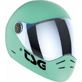 TSG Schutz - Pass 2.0, effen helm (+ extra vizier) - satijn mintblauw -