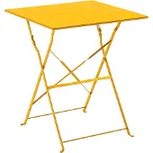 Oviala - Opvouwbare bistro tuin tafel van geel staal - Rome