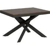 Itamoby Uittrekbare tafel 90x120/380 cm, Volantis Evolution, walnootkleur, antraciet frame