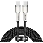 Baseus Cafule Series USB-C naar USB-C Kabel Metaal 100W 2m Zwart