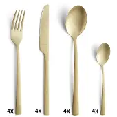 Amefa - Manille Stonewash 16-delige Bestekset - Champagne