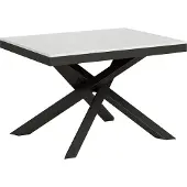 Itamoby Uittrekbare tafel 90x120/380 cm, Volantis Evolution, frame van beuken, wit, antraciet