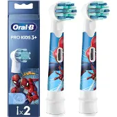 Oral-B Kids EB10 Spiderman – Reserveborstels voor kinderen – 2 stuks – Extra zacht – Geschikt voor roterende tandenborstels