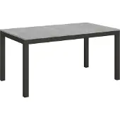 Itamoby Uittrekbare tafel 90x160/420 cm, serie Everyday Evolution, cementkleur, antraciet frame