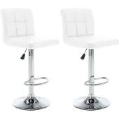 Syfax Barstoelen 2 st kunstleer wit