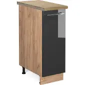 Vicco Fame-Line Apotheekkast – 30 cm, WB Eik Antraciet Hoogglans