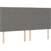 vidaXL Hoofdbord donkergrijs 180x5x118/128 cm Stof