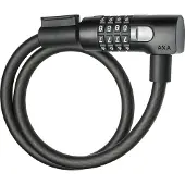 Axa Resolute C12-65 Kabelslot – 65 cm – 12 mm – Codeslot – Automatische kliksluiting – Inclusief framehouder – Matzwart