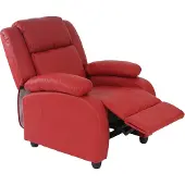 Mendler TV fauteuil fauteuil Lincoln, kunstleer ~ rood