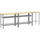 Syfax Werkbankset 3 st Beige en Grijs Gepoedercoat staal