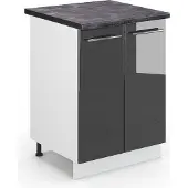 Vicco Fame-Line Keukenonderkast – 60 cm, WB Antraciet Antraciet Hoogglans