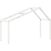vidaXL Kinderbedhuisje 203x95,5x142 cm massief grenenhout wit