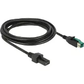 DeLOCK 85484 Zwart 3m PoweredUSB electriciteitssnoer
