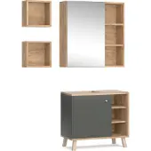 Vicco Badkamermeubel set Senyo, Antraciet, 2-delig