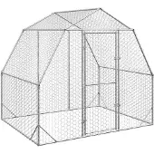 vidaXL Kippenren 2,5x2x2,25 m gegalvaniseerd staal