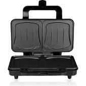 Alpina 871125218206 Sandwich toaster Oververhittingsbeveiliging, Inklapbaar, Anti-aanbaklaag, Controlelampje Zwart