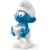 Schleich Smurfen verzamelbare retro tekenfilm speelgoed voor jongens en meisjes Smurf met tand figuurtje vanaf 3 jaar