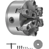 Vevor 6-klauw boorklem 160 mm, zelfcentrerend, met een spanbereik van 3-145 mm, geschikt voor hout, metaal en draaimachines (model HT300)