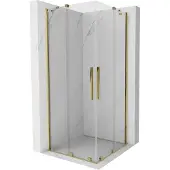 Mexen Velar Duo schuifdouchecabine 90 x 90 , transparant, goud - 871-090-090-02-50