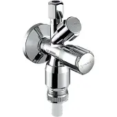 Schell combinatie-hoofdventiel met beluchter, DN 15 (1/2"), nummer 41082 (1853), verchroomd