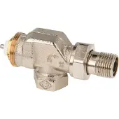 Heimeier V-Exact radiatorafsluiter haaks at 15 - 1/2 inch Vernikkeld