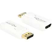 DeLOCK premium DisplayPort naar HDMI actieve adapter - DP 1.2 / HDMI 1.4 (4K 30Hz) / wit