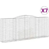 vidaXL Schanskorven 7 st gewelfd 400x50x160/180 cm ijzer