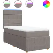 Syfax Boxspring met matras stof taupe 90x200 cm