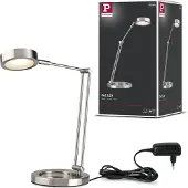 Paulmann Bureaulamp Zed, alu / grijs / zink, Werkkamer / Kantoor, metaal, bureaulamp