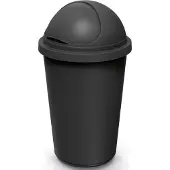 Monzana Afvalbak Zwart plastic 50L