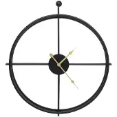 Syfax Wandklok 52 cm ijzer zwart