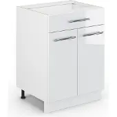 Vicco Fame-Line Keukenonderkast – 60 cm met lade, zonder werkblad Wit Hoogglans