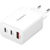 Intenso ) W65ACC 65W USB-A en USB-C GaN lichtnetadapter - 2x USB-C - 1x USB-A - GaN - wit (7806512
