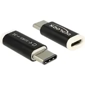 DeLOCK - Adaptateur USB - 24 pin USB-C (M) pour Micro-USB de type B (F) - USB 3.1 - noir