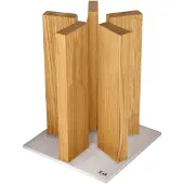 Kai Stonehenge magnetisch messenblok, edelstaal/eikenhout, STH-3