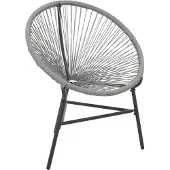 Syfax Tuinmaanstoel poly rattan grijs