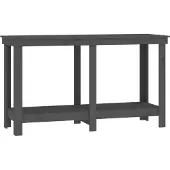 Syfax Werkbank 140x50x80 cm massief grenenhout grijs