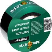 Duck Duct tape | | 50 meter (Textieltape, Waterdicht, Zwart, 50 mm)