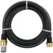 Syfax Zuigslang met messing koppelingen 1,1'' 7 m PVC zwart
