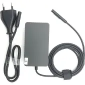 T-ProTek 65W EU-stekker, netvoeding/oplader, compatibel met MICROSOFT Surface Pro 5, 2017