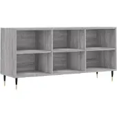 vidaXL Tv-meubel 103,5x30x50 cm bewerkt hout grijs sonoma eikenkleurig