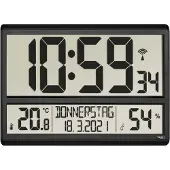 TFA Digitale XL-radio-wekker met weergave van het binnenklimaat en de dag van de week, modelnummer 60.4520.01, van