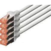 Digitus DK-1644-200-5: Patchkabel Cat. 6, S/FTP, 20,0 meter, grijs, set van 5
