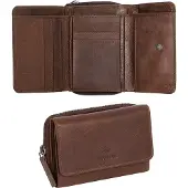 Mustang Leren Portemonnee Como Heze Wallet Brown Bruine