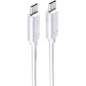 Shiverpeaks USB Kabel 3.2 USB Typ C Stecker auf USB Typ C Stecker, Gen 2x2 weiß, 1,5m