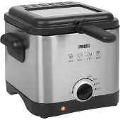 Princess Mini friteuse - 1.5 Liter - Regelbare thermostaat - Geurfilter - Kijkvenster - Compact - Geschikt voor camping - 1000W - 182612 - Geborsteld RVS