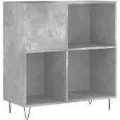 vidaXL Platenkast 84,5x38x89 cm bewerkt hout betongrijs