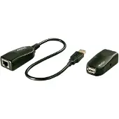 Lindy USB 2.0 Extender Kit - - 50m - 1 poort - Compatibel Cat.5/6/7 - Zwart