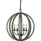 FEISS Hanglamp Allier, dimbaar, bruin / roest, Woon-/ Eetkamer, metaal, Landelijk, Hanglamp