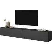 Selsey TV-Meubel Emma hout look | Design hout grijs 200x30x32 cm tv-meubels | NADUVI
